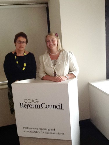 With Michelle Wheeler, Director of COAG Reform Council